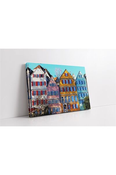 Tablosan Pictură pe pânză cu case colorate