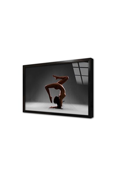 Tablosan Pictură pe sticlă cu femeie care face gimnastică 20x30 cm