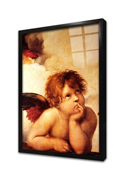 Tablosan Tablou pe sticlă înrămată ale Îngerului Principal Rafaelin 30x40 Cm