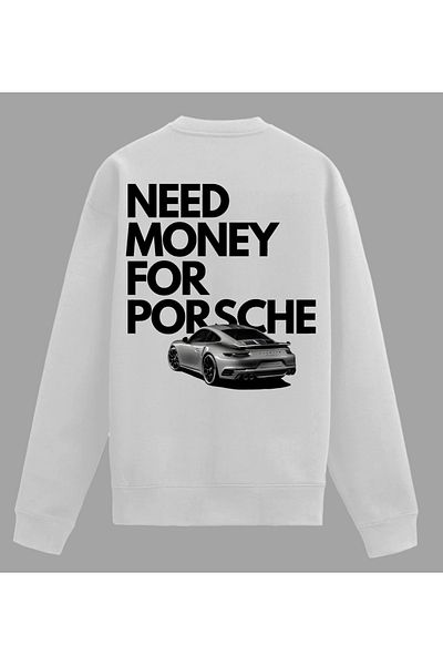 Edizen Porsche Premium Unisex Oversize 100% Cotton White Bag