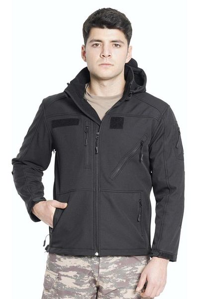 SWORD Military Tactical Softshell Fleece Jacket with Cross Pockets