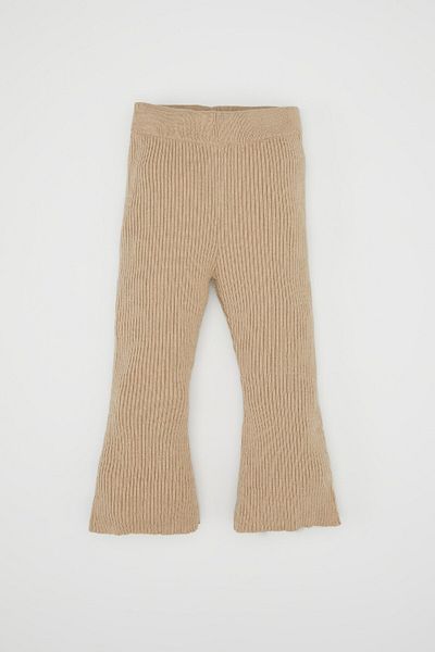 DeFacto Kislány 2 db-os szett csíkos pólógallér kötöttáru pulóver spanyol szárú kötöttáru leggings C8453a524wn