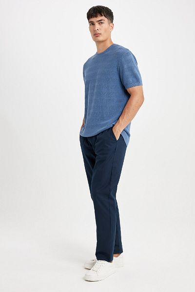 DeFacto Baumwoll-Jogginghose mit schmalem Bein und Schnürung an der Taille und elastischen Taschen Z6475az24au
