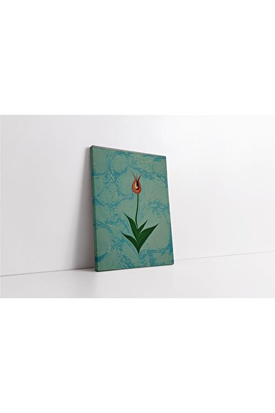 Tablosan Pictură pe pânză cu marmorare lalele galbene