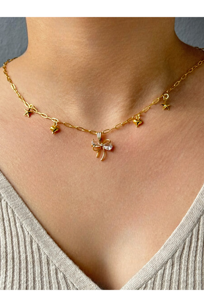 M Miel Kadın Çoklu Zincir Kolye
