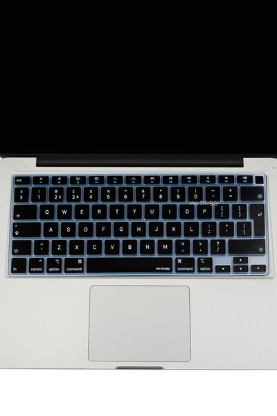 Mcstorey Macbook Air M1 Klavye Koruyucu Kılıf Touchıd'li (UK-EU INGİLİZCE) A2179 A2337 Ile Uyumlu