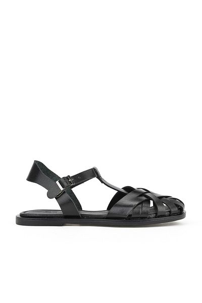 Ziya Sandale negre de damă din piele naturală 1511010 Z07