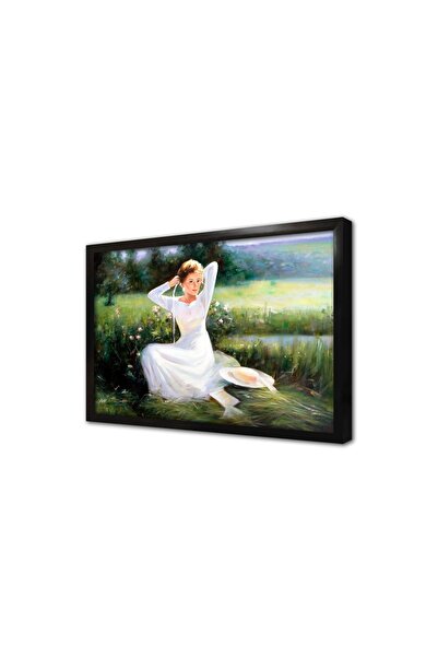 Tablosan Tablou MDF cu rama pentru femei în natură