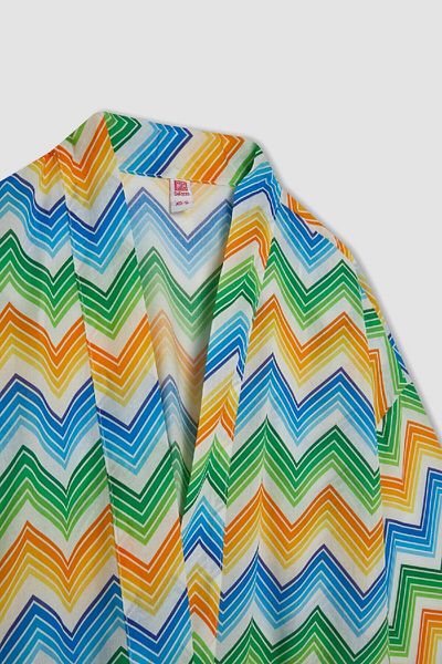 DeFacto Gemusterter Baumwoll-Kimono-Fall In Love D0453ax24sm
