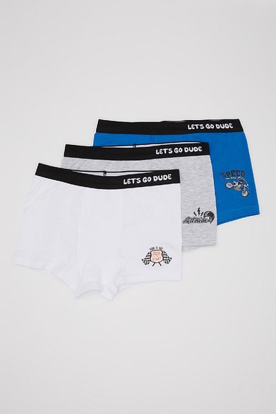 DeFacto Boy's Printed 3-Pece Boxer C7756a824sm