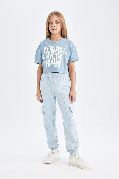 DeFacto Fata - Pantaloni de sport Jogger cu talie elastica C7692a824au