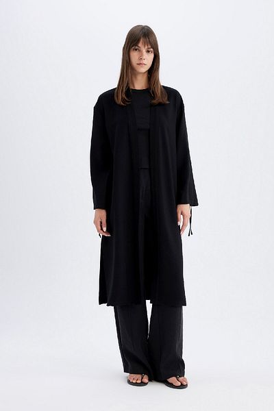 DeFacto Langärmliger Kimono mit entspannter Passform und Chief-Kragen - C9690AX24SM