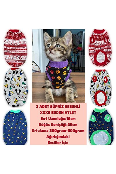 YAVRU KEDİ KÖPEK KOLSUZ ATLET EVCİL GİYİM