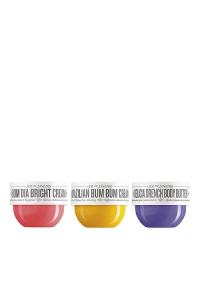 Sol De Janeiro Body Cream Trio, Visibly Tightening, Brightening & Moisturizing Bundle