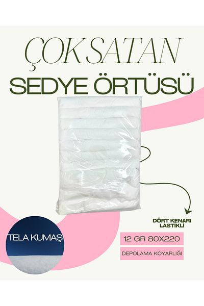 Besni Ticaret Disposable 12 Gr Thick Elastic Stretcher Cover 80x220 Cm 50 Pieces
