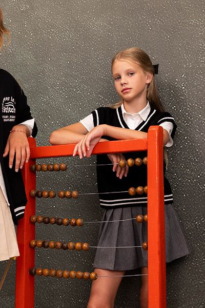 DeFacto Girls' Basic Plain Pleated School Skirt with Elastic Waist C9739A824Au