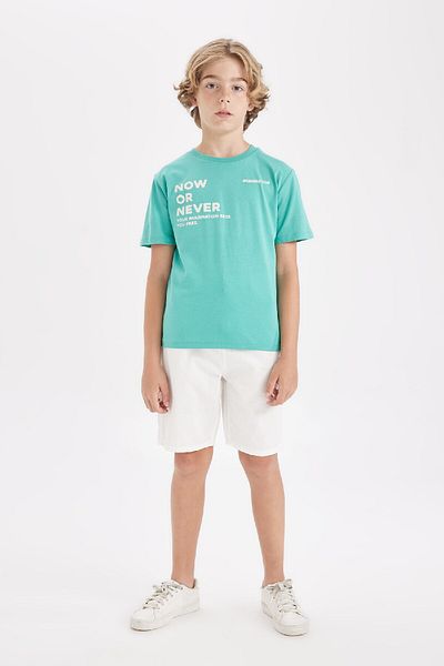 DeFacto Boys' Short Sleeve Crew Neck T-Shirt D0395A824HS - Printed