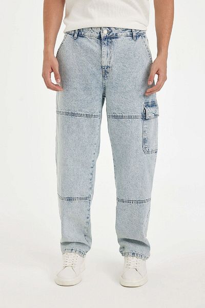 DeFacto Wide Leg Jeans - Regular Waist, Wide Leg Fit D2214AX24SM