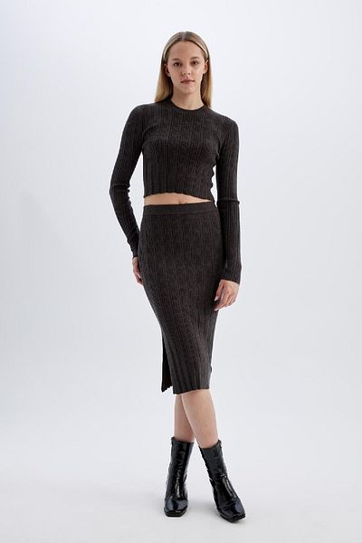 DeFacto Slim Fit Slim Fit Crew Neck Knitwear Sweater A2057Ax24Au
