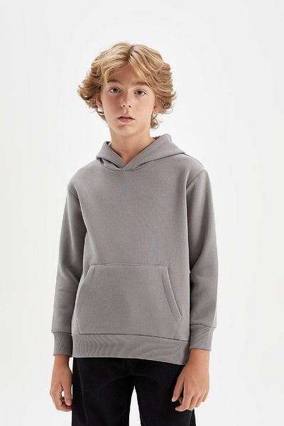DeFacto Boy's Pocket Hooded Thick School Sweatshirt C7565A824Au
