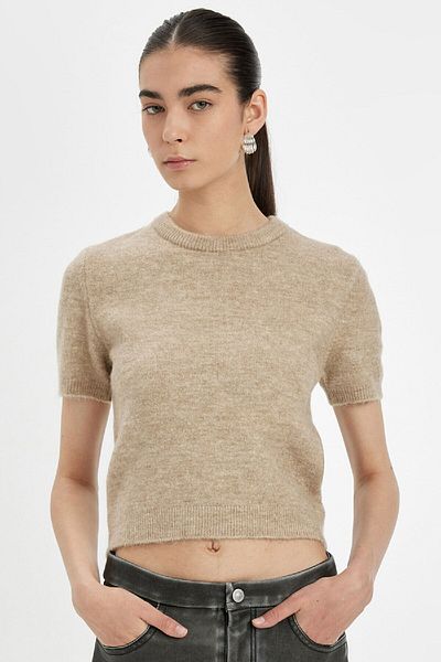DeFacto Premium Regular Fit Crew Neck Knitwear Sweater - Short Sleeve C9049Ax24Wn