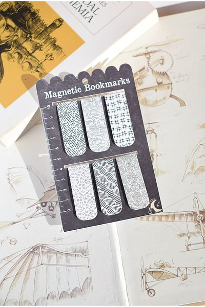 GÖKÇETasarım Magnetic Bookmark Set of 6