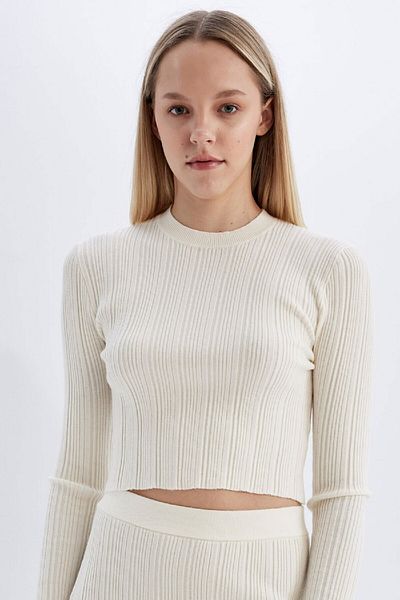 DeFacto Slim Fit Slim Fit Crew Neck Knitwear Sweater A2057Ax24Au