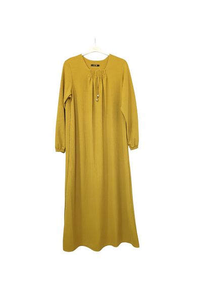 GGMM Twill Fabric Twill Dress with Ruched Detail Length 140 cm
