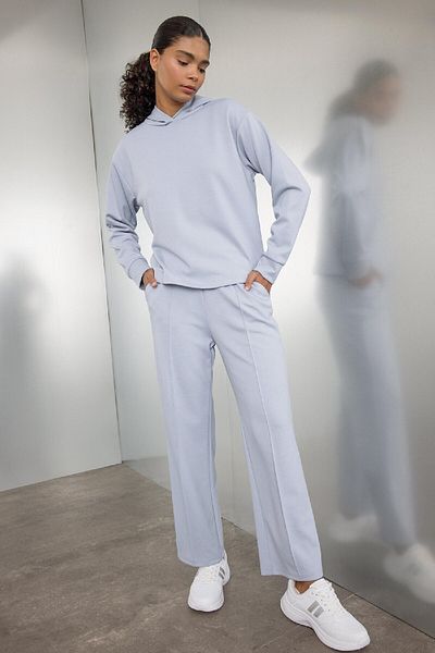 DeFacto Fit Sportsman Jogger-Trainingsanzug, Basic Straight Standard Fit Wide Leg Skuba Diving Fabric A5628ax24