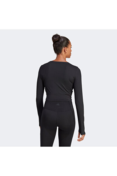 adidas Hanorac sport negru pentru femei Studio (HN5553)