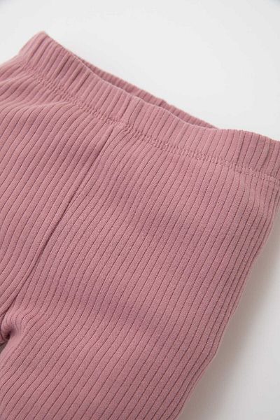 DeFacto Ribbed Flat Leg Leggings for Baby Girl - Elastic Waist, D0801A524Au