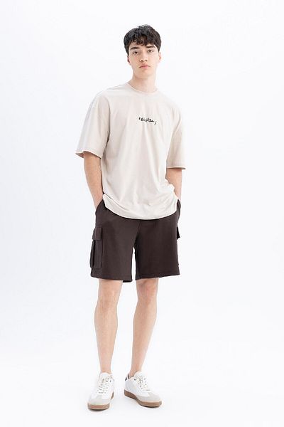 DeFacto Regular Fit Cargo Pocket Bermuda Shorts – D0476ax24sm