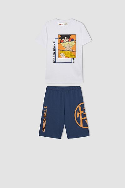 DeFacto Set pijamale Dragon Ball pentru băieți, pantaloni scurți cu mânecă scurtă D2105a824sm
