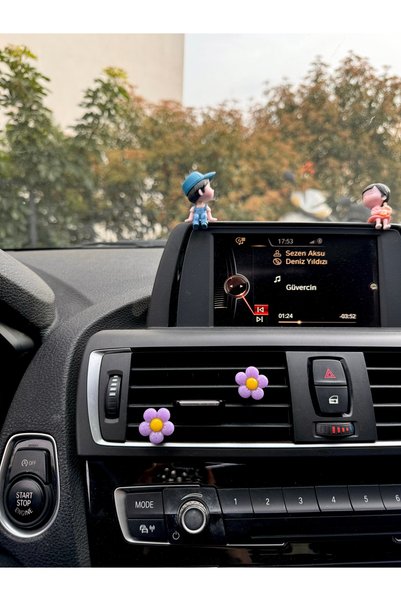 senfida Automobile air conditioner ornament flowers duo lilac flowers air conditioner ornament purple daisy air conditioner ornament 2pcs