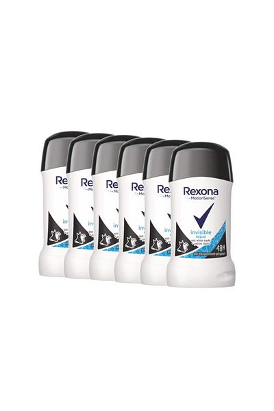 Rexona Antiperspirant stick femei Rexona Invisible Aqua, 6 x 40 ml