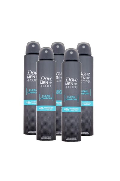 Dove Deodorant spray barbati Dove Men Care+ Clean Comfort, 5 x 200 ml