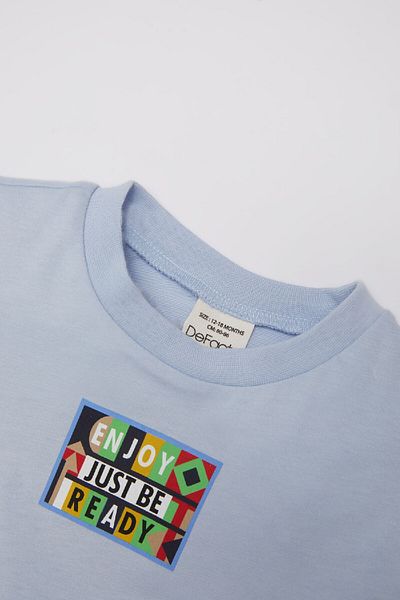DeFacto Tricou cu mânecă scurtă imprimat cu gât crew pentru bebeluși D1480a524sm