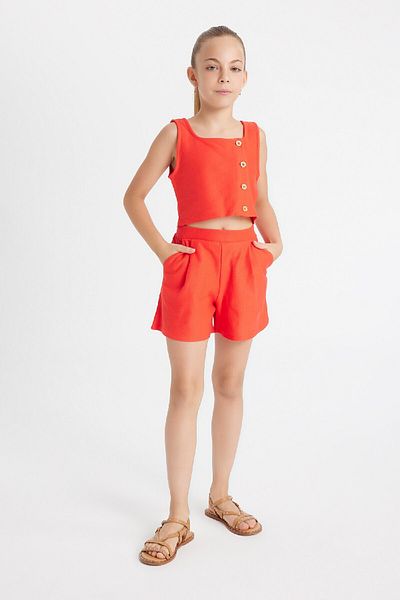 DeFacto Sleeveless Blouse and Shorts Set for Girls - D0422a824hs
