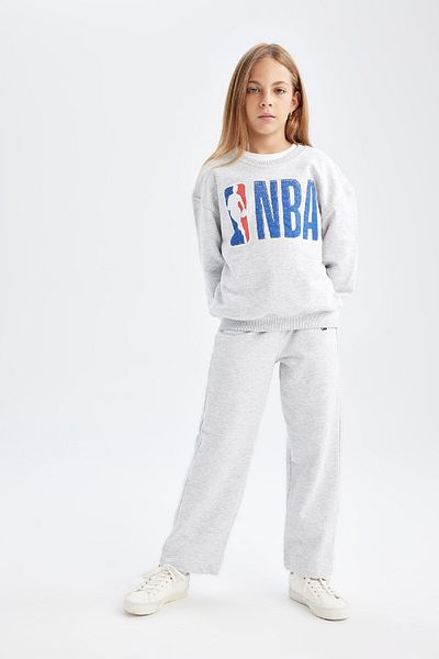DeFacto Nba Wordmark Patterned - Girls Oversize Sweatshirt, Crew Neck C9507A824Au