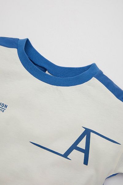 DeFacto Baby Boy - Crew Neck Printed Short Sleeve T-Shirt D1475A524Sm