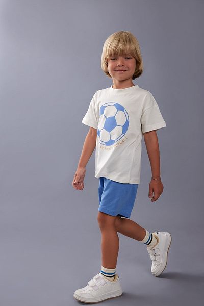 DeFacto 2-teiliges Set für Babys mit Rundhalsausschnitt, bedrucktem Kurzarm-T-Shirt und Shorts D1503a524sm