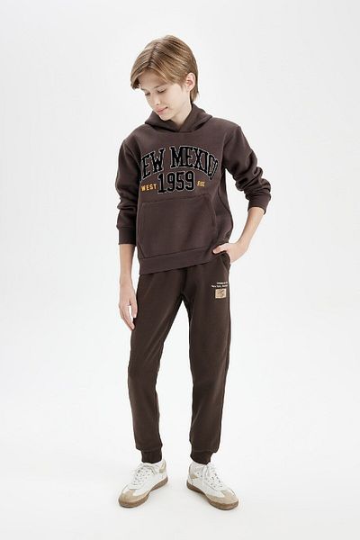 DeFacto Boy's Waist Elastic Pocket Printed Jogger Sweatpants C9778a824wn