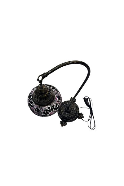 seymenbıçakçılık Ottoman Turkish Mosaic Lamp Model 15 Swan Neck Table Lamp