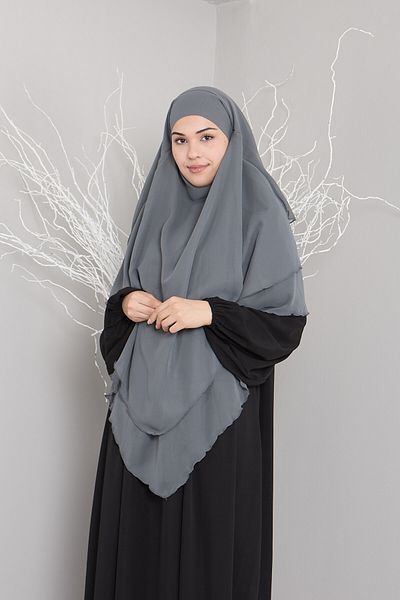 Mihrisina collection 3 layer soufflé hijab khimar hijab shawl ready turban