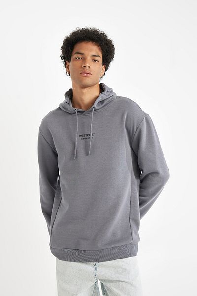 DeFacto 100% Baumwolle Relax Fit Kapuzenpullover bedruckt Y9652az24au
