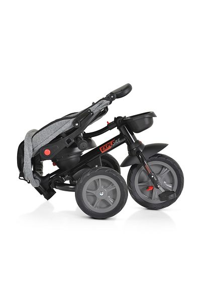 OEM Tricicleta Pliabila cu maner, Varsta 1-5 Ani, Byox Explore Gri, Scaun Reversibil si Pozitie de Somn