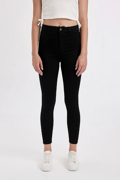 DeFacto High Waist Jegging - Narrow Leg Ankle Length Basic Jeans B7498Ax24Au