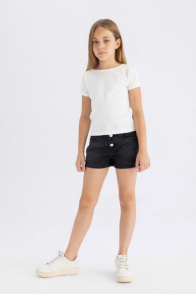 DeFacto Girl's Jean Fit Mom Shorts - D1712A824SM