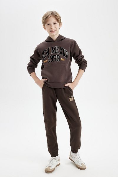 DeFacto Boy's Waist Elastic Pocket Printed Jogger Sweatpants C9778a824wn