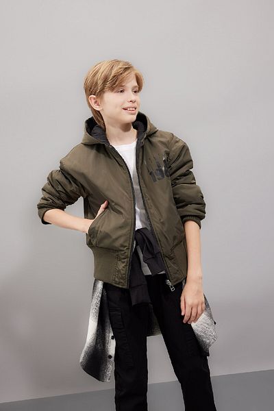 DeFacto Boy's Reversible Hooded Coat D1004A824Au